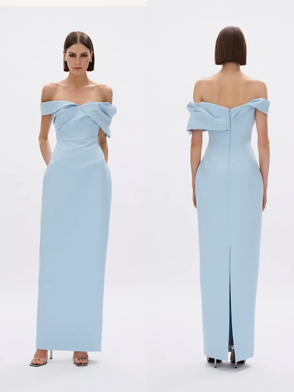 Rachel Gilbert Maddie Gown One-Shoulder Light blue, US6